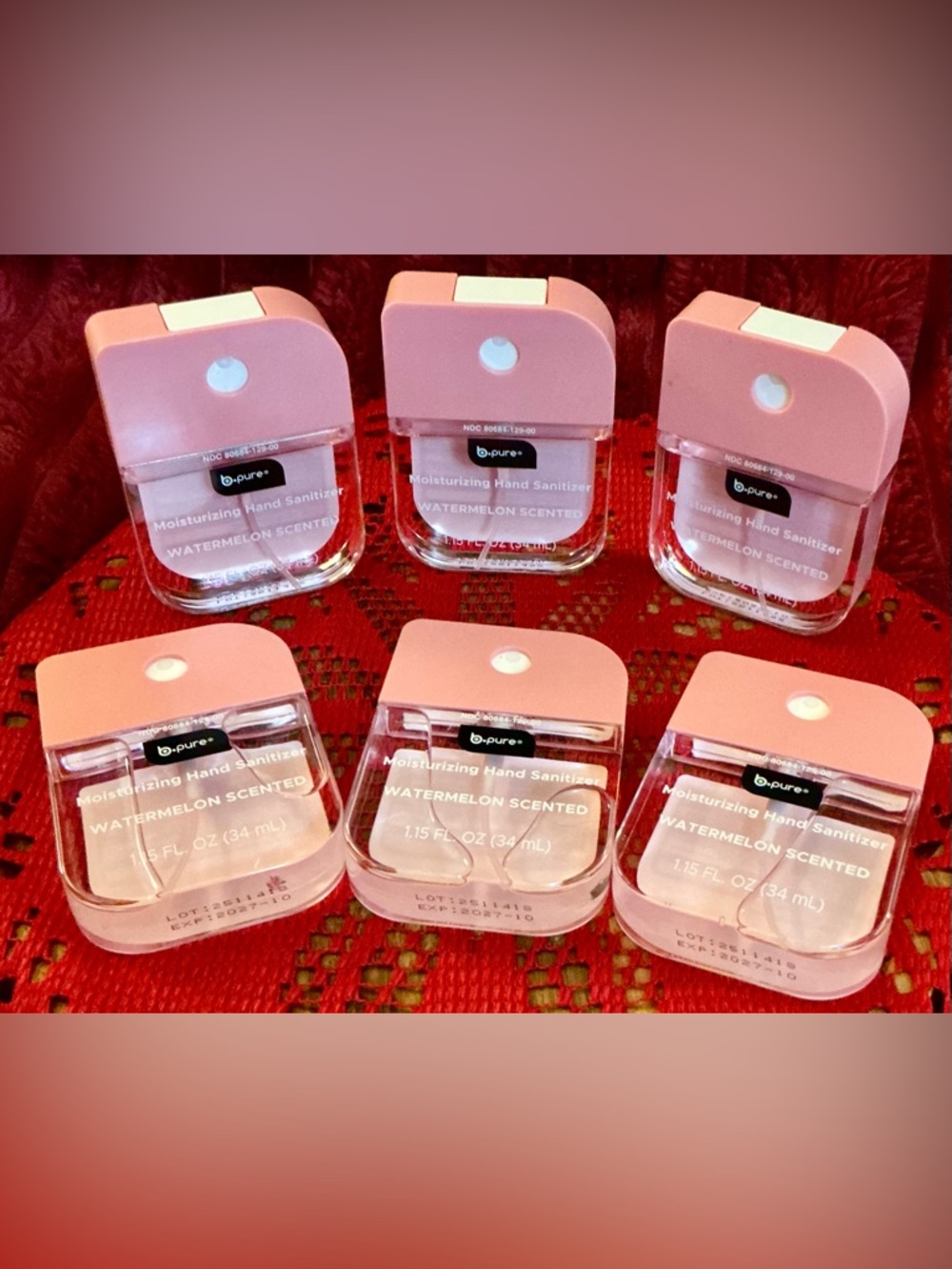 VIRAL B-PURE Watermelon Scented Moisturizing Hand Sanitizer — Pink